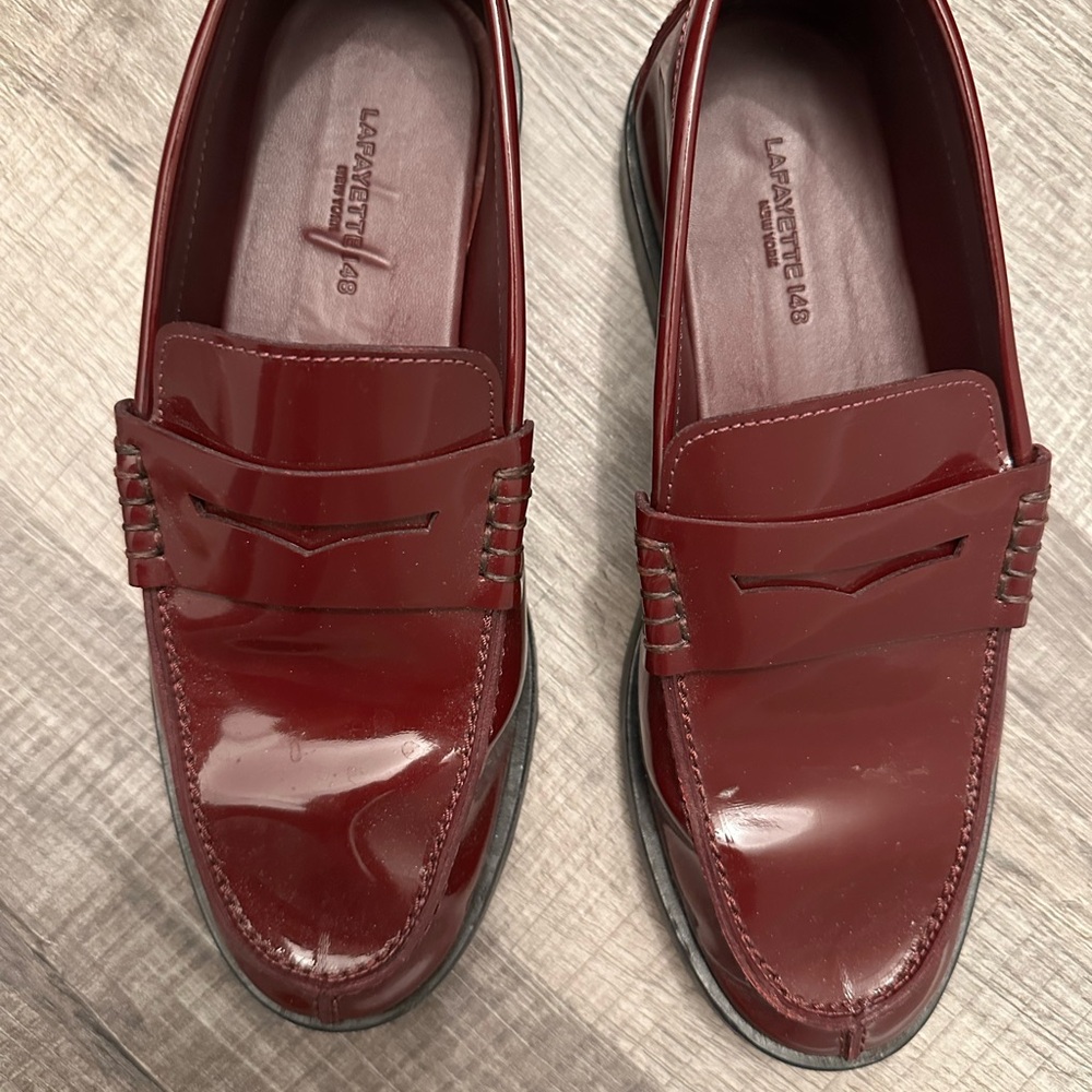 Lafayette 148 New York Women's Burgundy Loafers